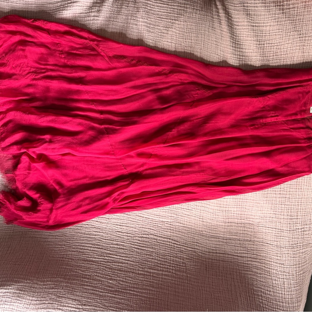 Rag & Bone Dark Red Maxi Skirt - Silk, Bias Cut, Flattering - size 4 - Picture 7 of 16